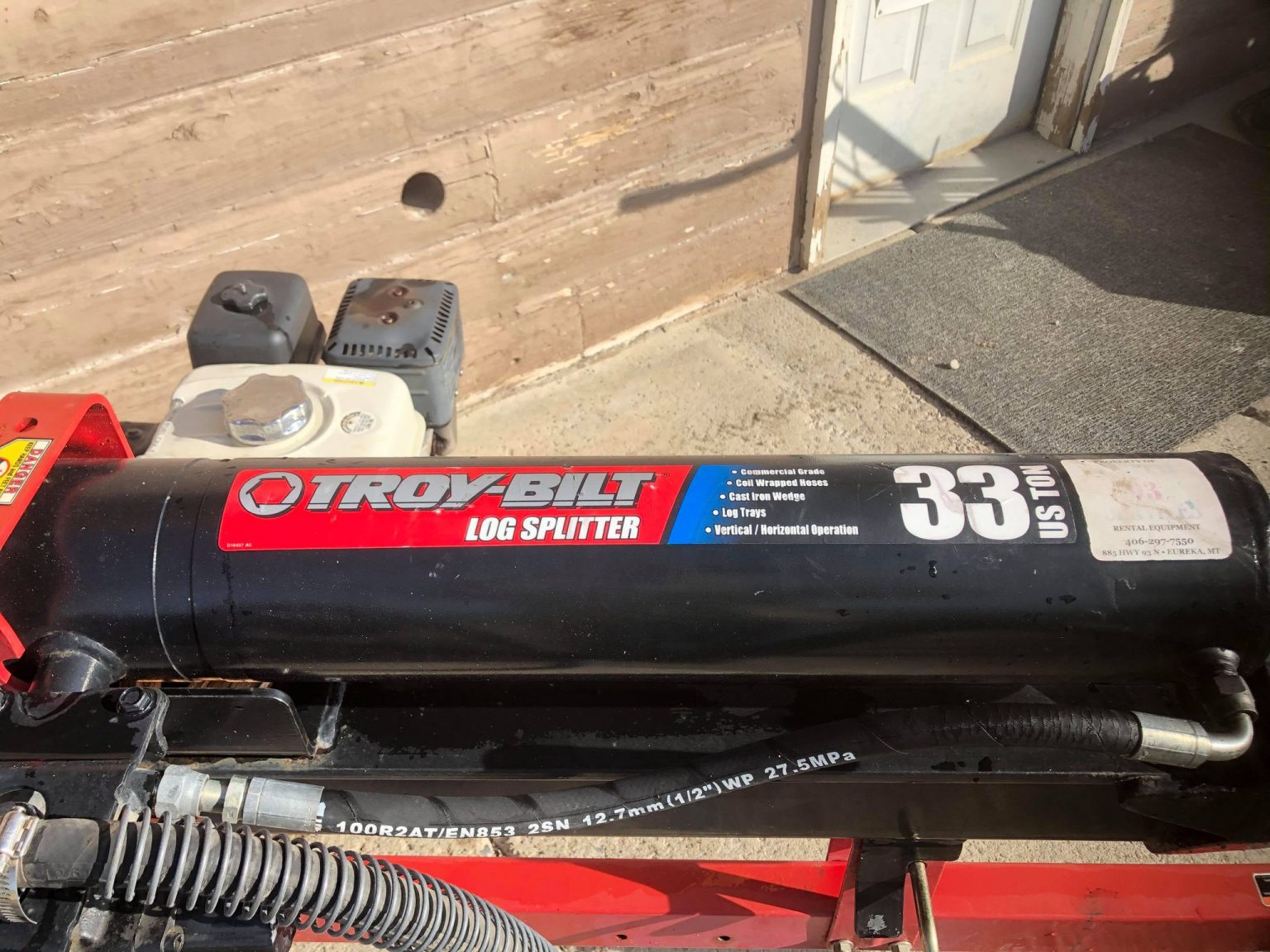 TroyBuilt 33 LS Log Splitter North 93 Rentals