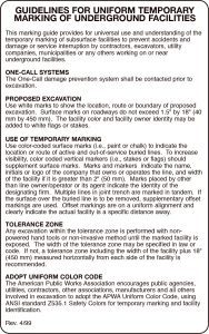 APWA Uniform Color Code explanation