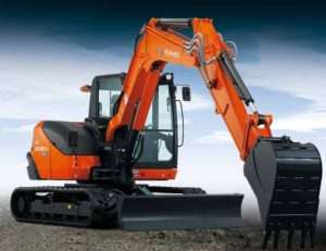 Kubota KX080 action